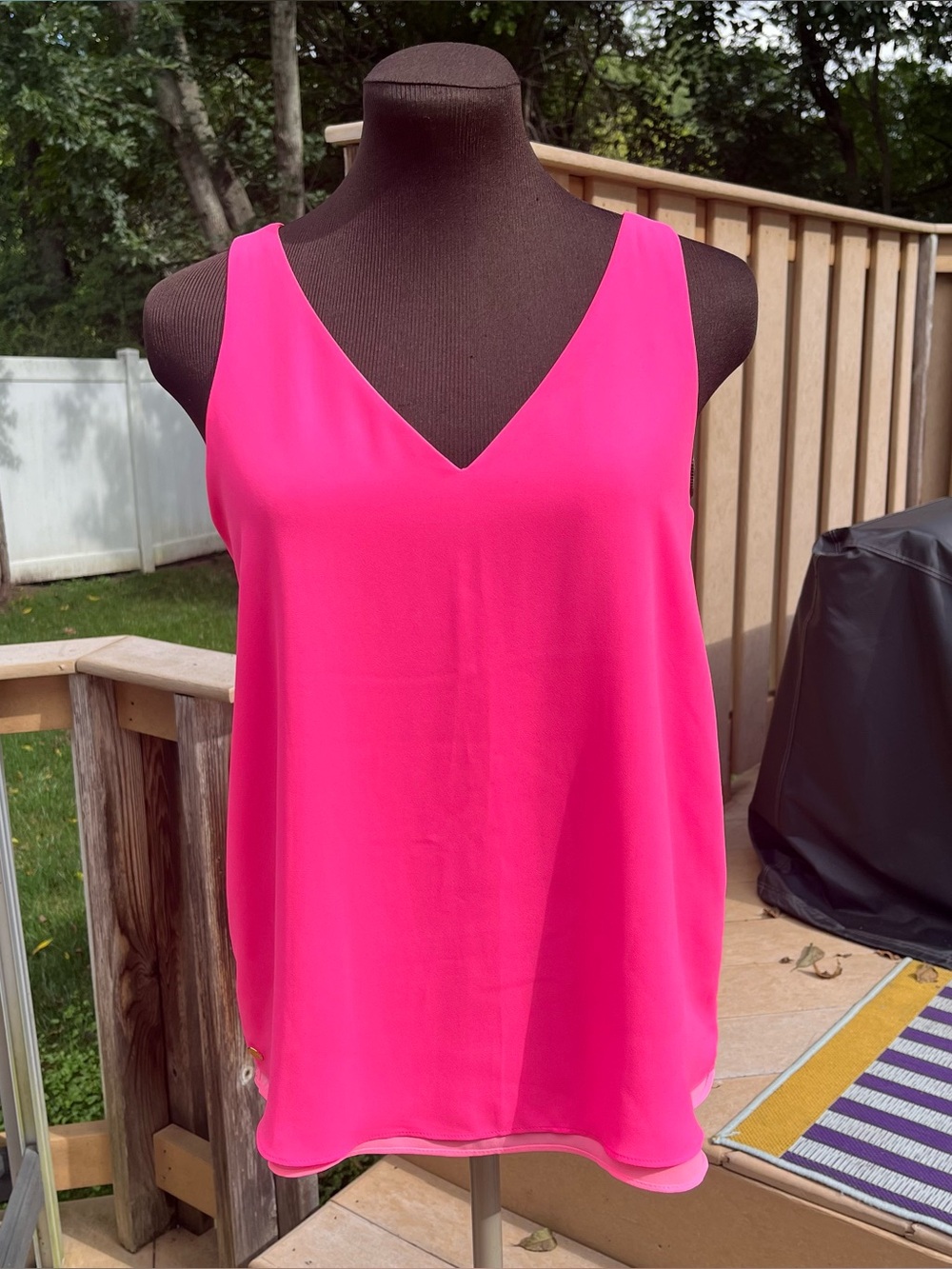 Lilly Pulitzer Women’s Florin Reversible Hot Pink Tank Top Size M Coastal